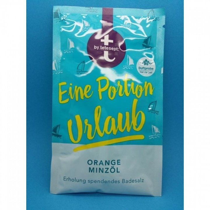 Erholung spendendes Badesalz - Eine Portion Urlaub - Orange Minzöl von t: by tetesept