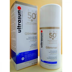 Glimmer Schimmerndes Sonnenschutz-Gel SPF 50+ UVB + UVA Sehr hoher Schutz von Ultrasun