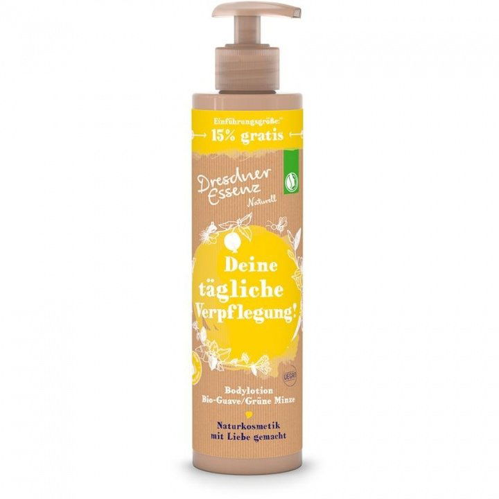 Naturell - Deine tägliche Verpflegung! Bodylotion Bio-Guave/Grüne Minze von Dresdner Essenz