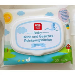 Baby Hand- und Gesichts-Reinigungstücher Sensitiv von Rewe