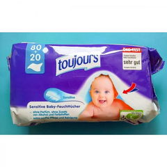 Sensitive Baby-Feuchttücher von Toujours