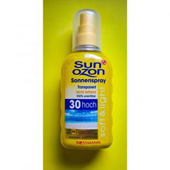 Soft & Light Sonnenspray 30 hoch Transparent von Sun Ozon
