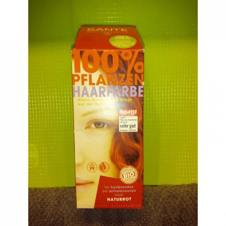 100% Pflanzen Haarfarbe - Naturrot von Sante
