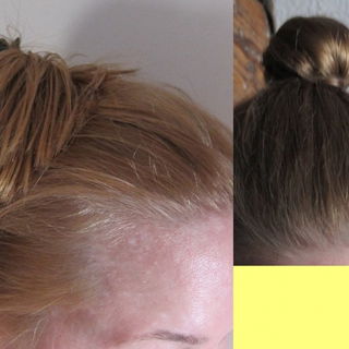 vorher - nachher ... meine Naturhaarfarbe seht Ihr an meinen Brauen