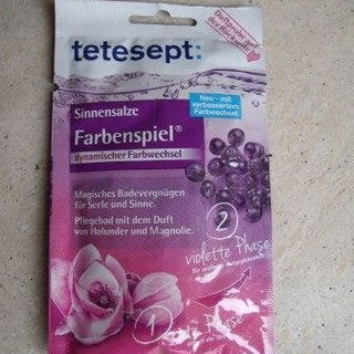 Sinnensalze - Farbenspiel - Pflegebad mit dem Duft von Holunder und Magnolie von tetesept
