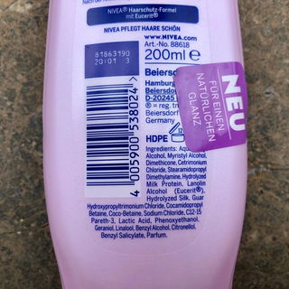 Haarmilch Natürlicher Glanz Pflegespülung Glanzloses, Trockenes Haar - Nivea