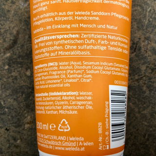 Sanddorn - Vitalisierungsdusche - Weleda