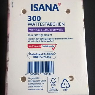 Wattestäbchen - Isana