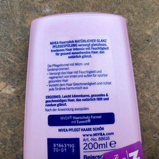 Haarmilch Natürlicher Glanz Pflegespülung Glanzloses, Trockenes Haar - Nivea