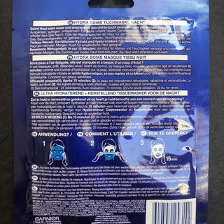 SkinActive - Hydra Bomb - Tuchmaske Nacht - Garnier