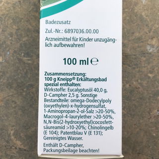 Erkältungsbad - Spezial - Eukalyptusöl • D-Campher - Kneipp