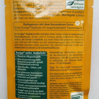 Schäumendes Badesalz - Abschalten. - Frangipani • Moringa - Kneipp